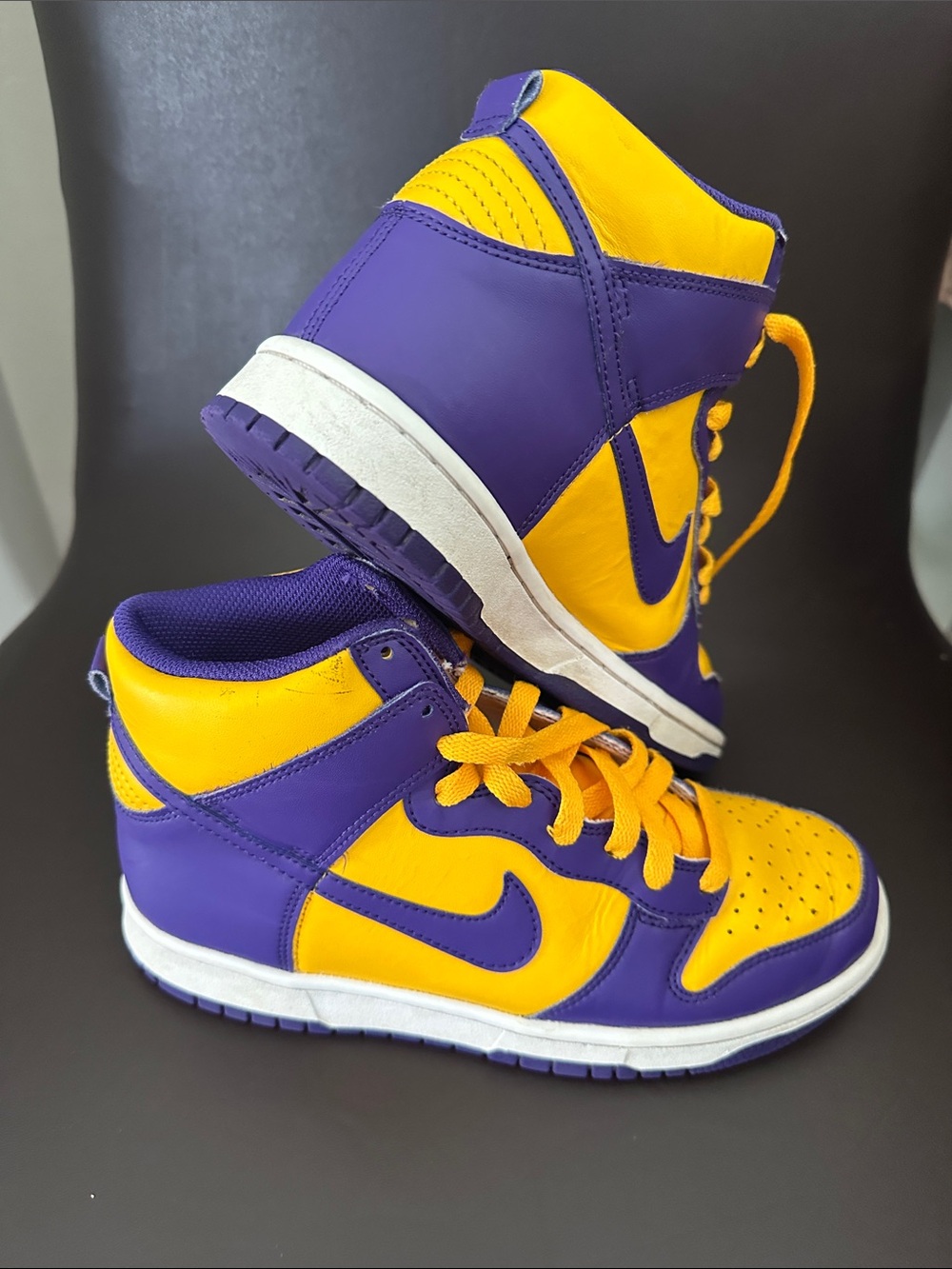 Nike High-Top Sneakers in Purple & Yellow